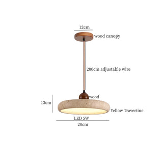 Suspension Celako™ Gialterra | Éclairage d'îlot de cuisine en travertin jaune