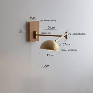 Celako™ Nocumi Wall Light | Copper Bedside Lighting