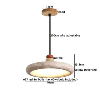 Celako™ Lapides Pendant Light | Yellow Travertine Dining Room Lighting