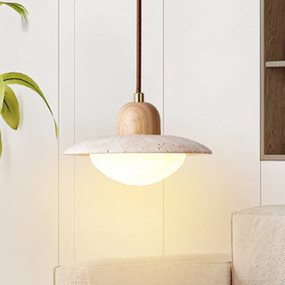 Celako™ Auremont Pendant Light | Yellow Travertine Bedroom Lighting