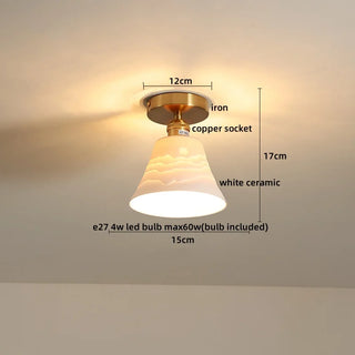 Celako™ Ensora Ceiling Light | White Ceramic Kitchen Island Lighting