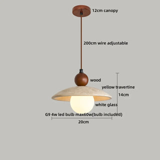 Celako™ Calizia Pendant Light | Travertine Dining Room Lighting