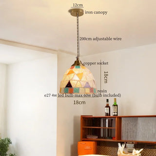 Celako™ Nacrelle Pendant Light | Resin American Vintage Bedroom Lighting