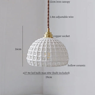 Celako™ Kaolori Pendant Light | Ceramic Bedroom Lighting
