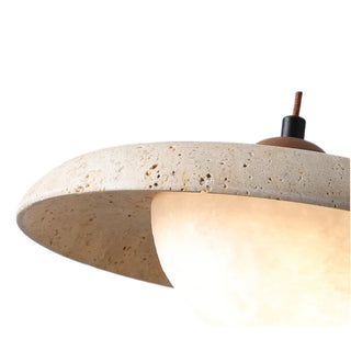 Celako™ Calaterra Pendant Light | Yellow Travertine Bedroom Lighting