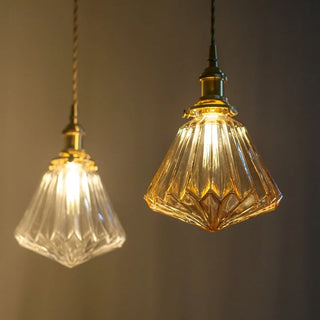 Celako™ Plissia Pendant Light | Glass Stone Kitchen Island Lighting