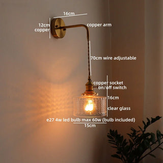 Celako™ Verdira Wall Light | Green Glass Japan Style