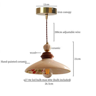 Celako™ Hakusei Pendant Light | Glazed Hand-Painted Ceramic Kitchen Island Lighting