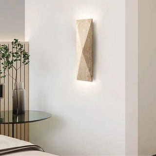 Celako™ Aurelitho Wall Light | Yellow Travertine Living Room Lighting