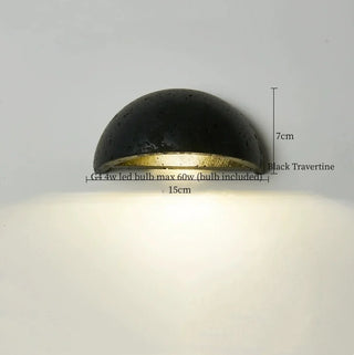 Celako™ Travient Wall Light | Yellow Travertine Living Room Lighting