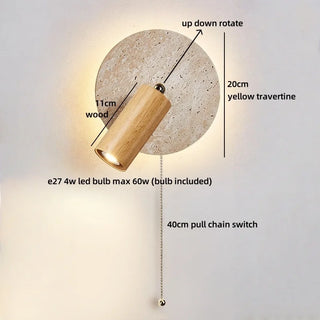 Celako™ Aurelith Wall Light | Vintage Yellow Travertine Kitchen Island Lighting