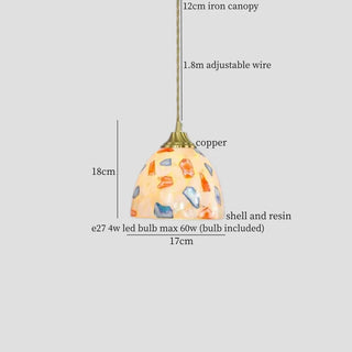 Celako™ Nacre Pendant Light | Resin And Shell Kitchen Island Lighting