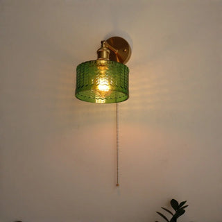 Celako™ Verdira Wall Light | Green Glass Japan Style