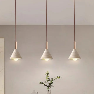 Celako™ Tavero Pendant Light | Yellow Travertine Kitchen Island Lighting
