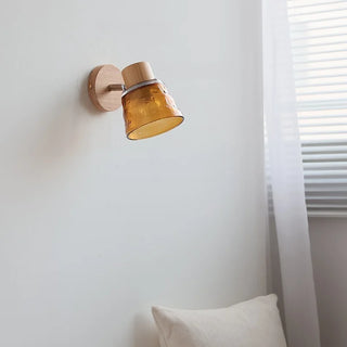 Celako™ Amberis Wall Light | Amber Glass Living Room Lighting
