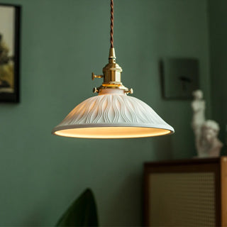 Celako™ Shizuka Pendant Light | White Ceramic Dining Room Lighting