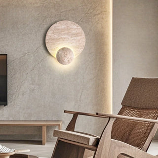 Celako™ Aureny Wall Light | Yellow Travertine Bedroom Lighting