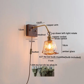 Celako™ Aurglas Wall Light | Glass Bedroom Lighting