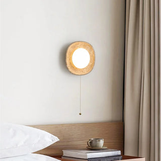 Celako™ Aurevarin Wall Light | Yellow Travertine Japan Style