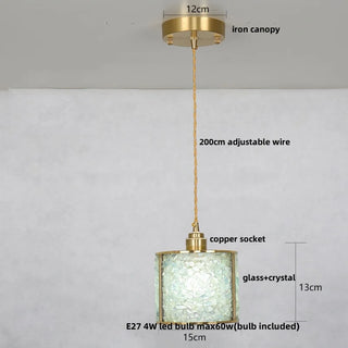 Celako™ Facetum Crystal Pendant Light | Glass Crystal Dining Room Lighting