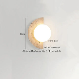Celako™ Arcuate Wall Light | Yellow Travertine Bedroom Lighting