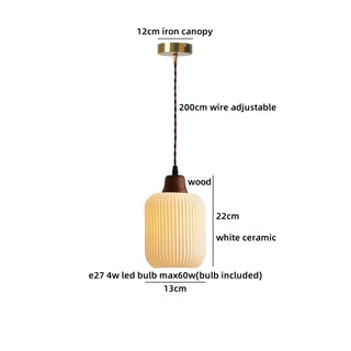 Celako™ Opalla Pendant Light | Ceramic Bedside Lighting