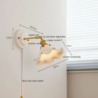 Celako™ Arcilo Wall Light | Ceramic Copper Bedroom Lighting