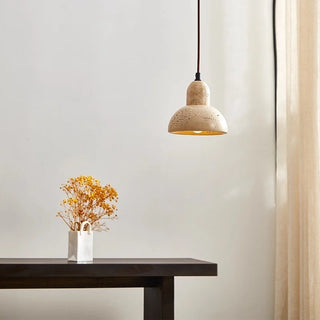 Celako™ Lapideus Pendant Light | Yellow Travertine Living Room Lighting