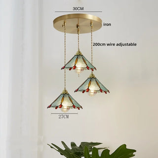 Celako™ Coralia Pendant Light | Glass Stone Bedroom Lighting
