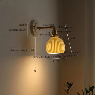 Celako™ Cerafine Wall Light | Ceramic Bedroom Lighting