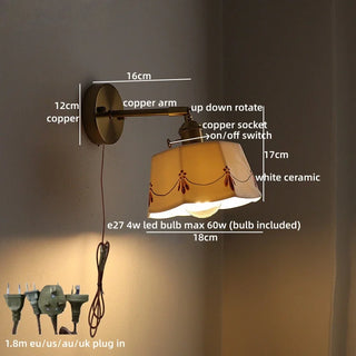 Celako™ Maiolica Wall Light | Glazed Ceramic Kitchen Island Lighting