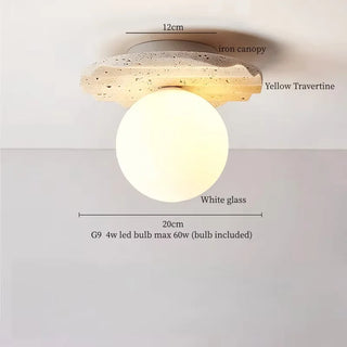 Celako™ Lustone Ceiling Light | Yellow Travertine Kitchen Island Lighting