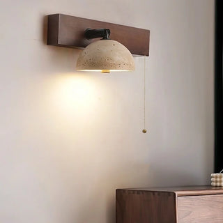 Celako™ Lithera Wall Light | Yellow Travertine Bedroom Lighting