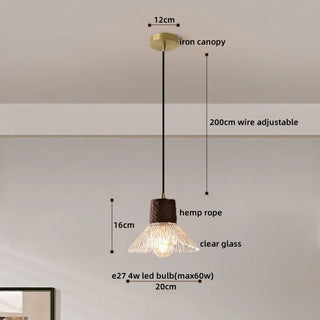Celako™ Kiyoshi Pendant Light | Glass Dining Room Lighting