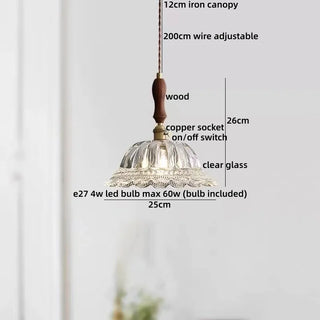 Celako™ Vitrelle Pendant Light | Glass Vintage Bedroom Lighting