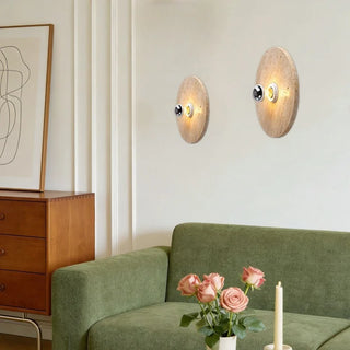 Celako™ Tiravo Wall Light | Yellow Travertine Entryway Lighting