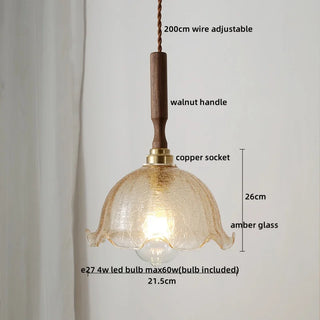 Celako™ Kurumi Pendant Light | Copper Walnut Dining Room Lighting