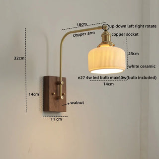 Celako™ Vitura Wall Light | Glass Bedroom Lighting