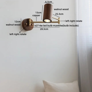 Celako™ Fraxin Wall Light | Ash Wood Bedside Lighting
