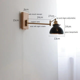 Celako™ Lustre Wall Light | Copper Bedside Lighting