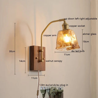 Celako™ Varnis Wall Light | Copper Bedroom Lighting