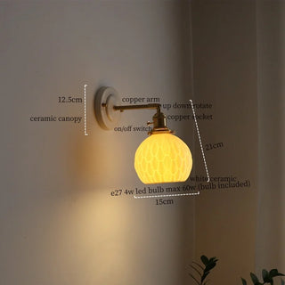 Celako™ Cerafine Wall Light | Ceramic Bedroom Lighting