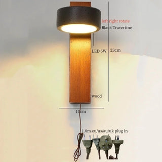 Celako™ Tarvion Wall Light | Black Travertine Wabi Sabi Modern Kitchen Island Lighting
