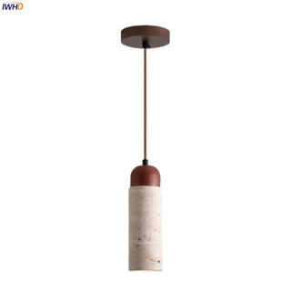 Celako™ Calcare Pendant Light | Wood Yellow Travertine Kitchen Island Lighting