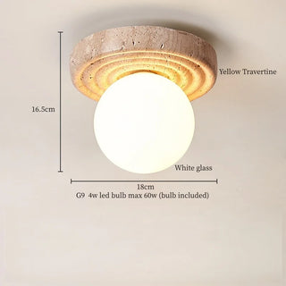 Celako™ Flavina Ceiling Light | Yellow Travertine Kitchen Island Lighting