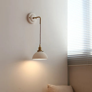 Celako™ Plissea Wall Light | Ceramic Bedroom Lighting