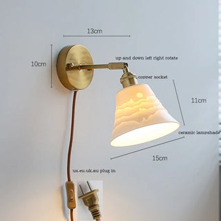 Celako™ Albella Wall Light | Ceramic Bedside Lighting