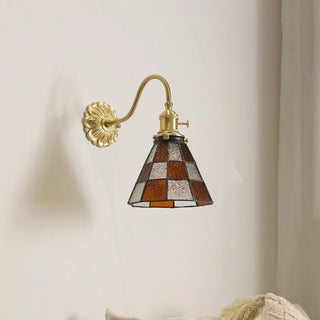 Celako™ Vitroma Wall Light | Copper Glass Bedroom Lighting