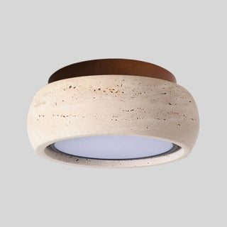 Celako™ Travono Ceiling Light | Yellow Travertine Vintage Wabi Sabi Style
