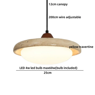 Celako™ Travertis Pendant Light | Travertine Dining Room Lighting